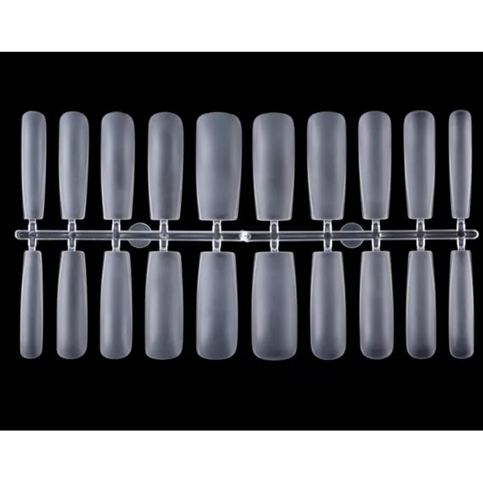 Soft Gel Acrylic Nail Tips: 240 Pcs long Full Cover Gel Xl Nail Tips - False Straight Tips for Gel Extensions for Salon Art - Image 3